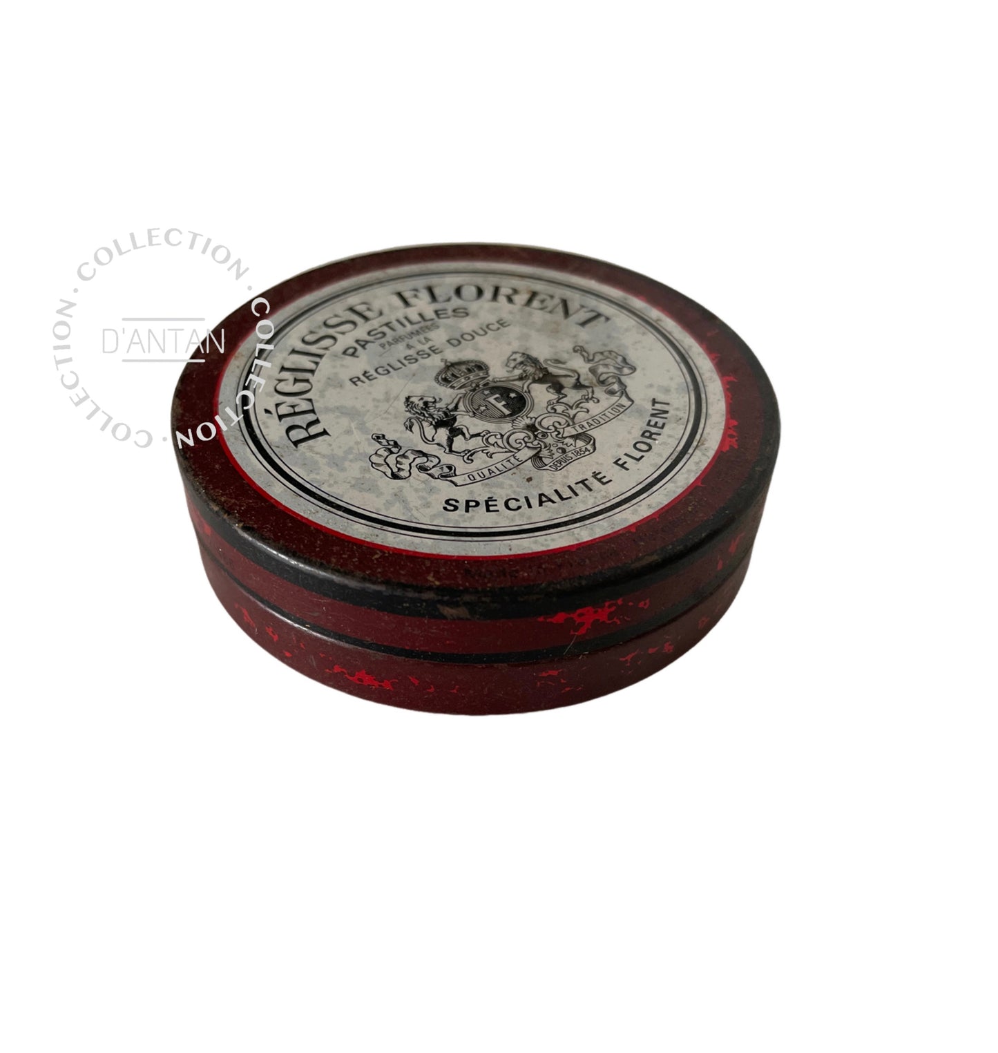 Boîte en Tôle Ancienne Vintage Pastilles Réglisse Florent