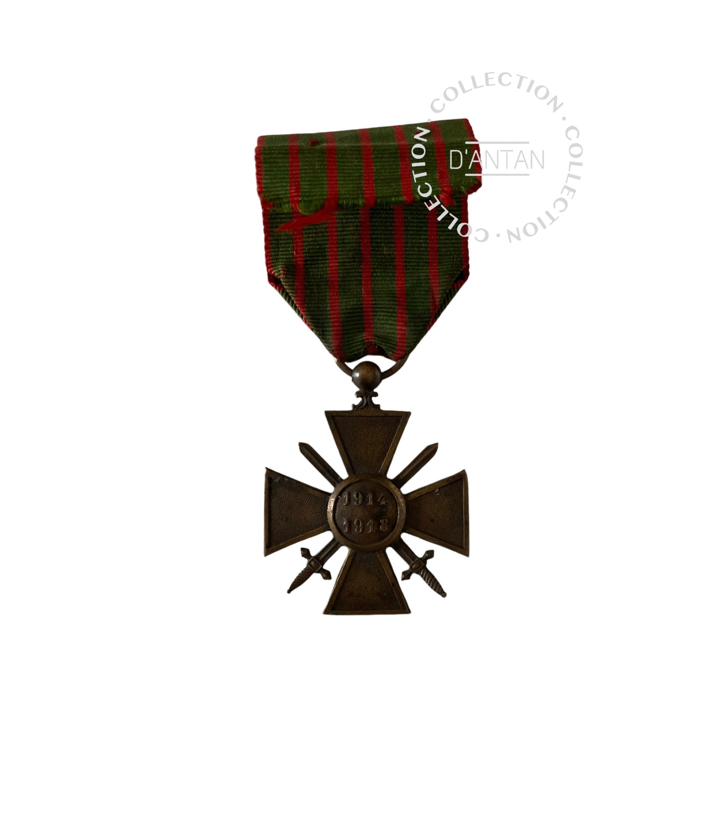 Croix de Guerre-Medaille 14-18 1 Original-Stern-Zitat