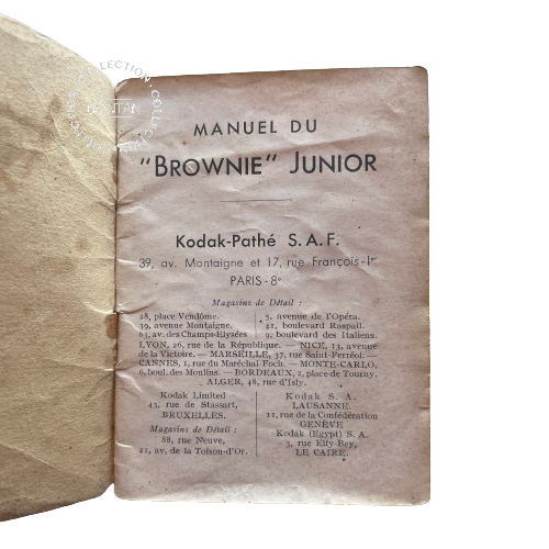 Appareil Photo Brownie Junior Kodak-Pathé + Housse et Manuel