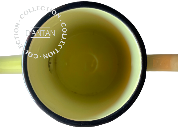 Cafetière Émaillée Jaune et Noir