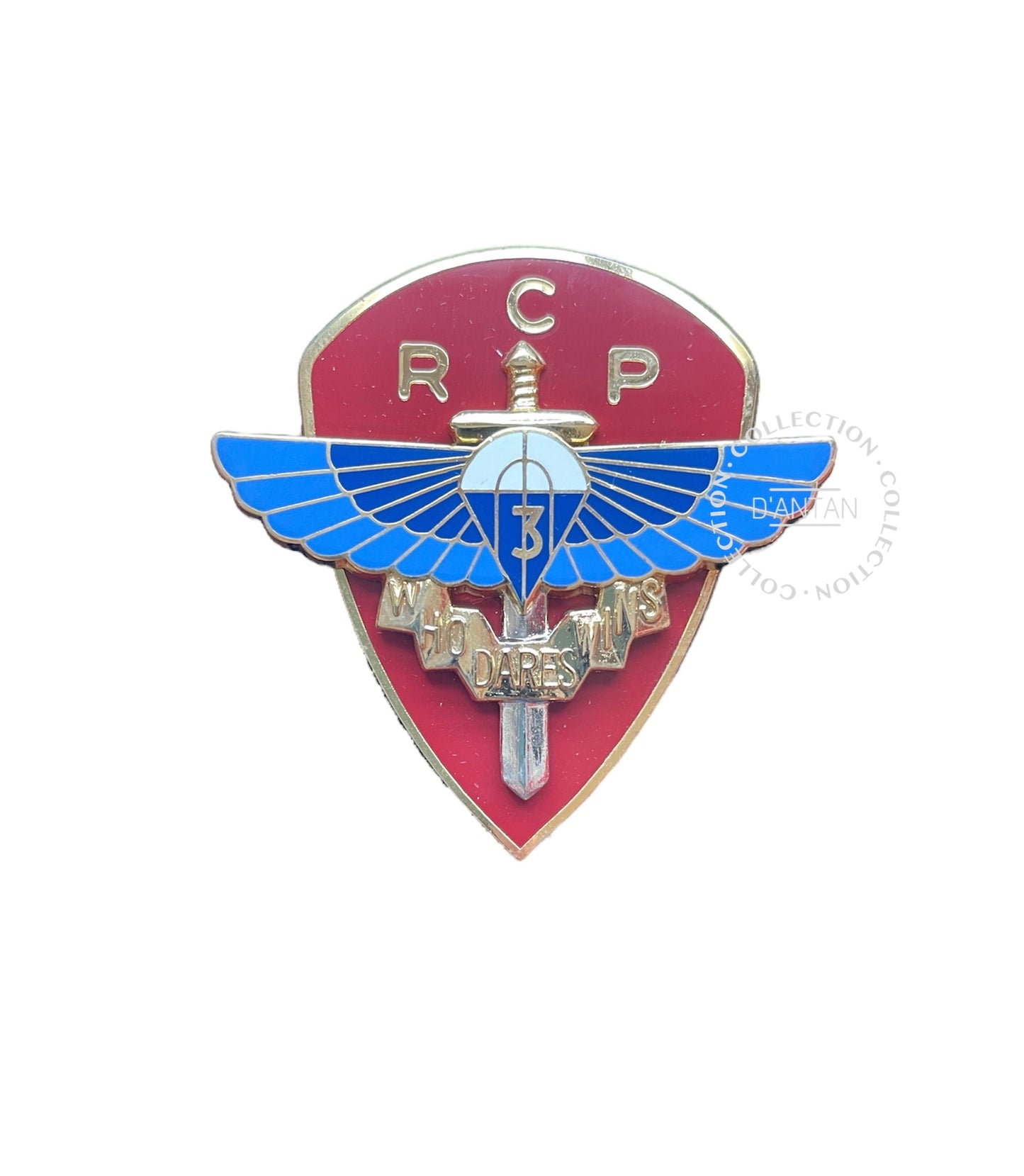 Insigne/Badge/Pucelle Militaire Français 3 ème RCP Régiment de Chasseurs Parachutistes Arthus Bertrand Édition Atlas.