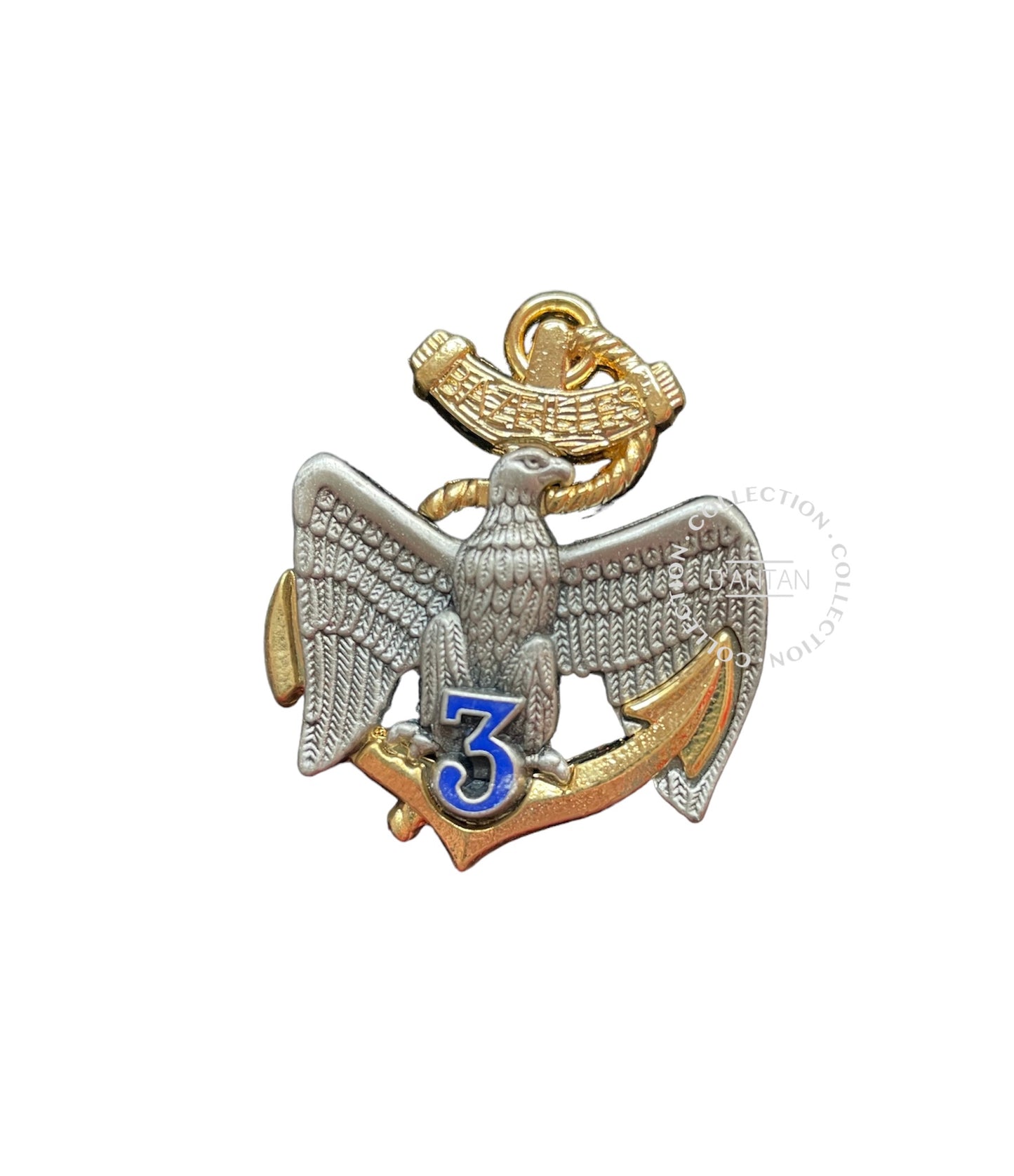 Insigne/Badge/Pucelle Militaire Français 3 ème RIMa Régiment  d’Infanterie de Marine Arthus Bertrand Édition Atlas.