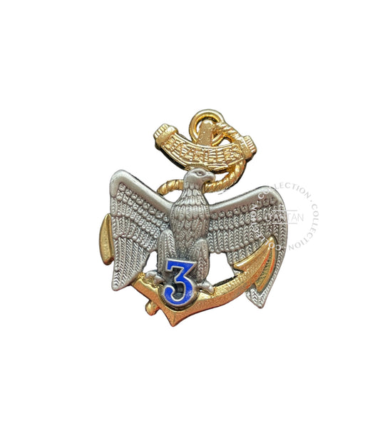 Insigne/Badge/Pucelle Militaire Français 3 ème RIMa Régiment  d’Infanterie de Marine Arthus Bertrand Édition Atlas.