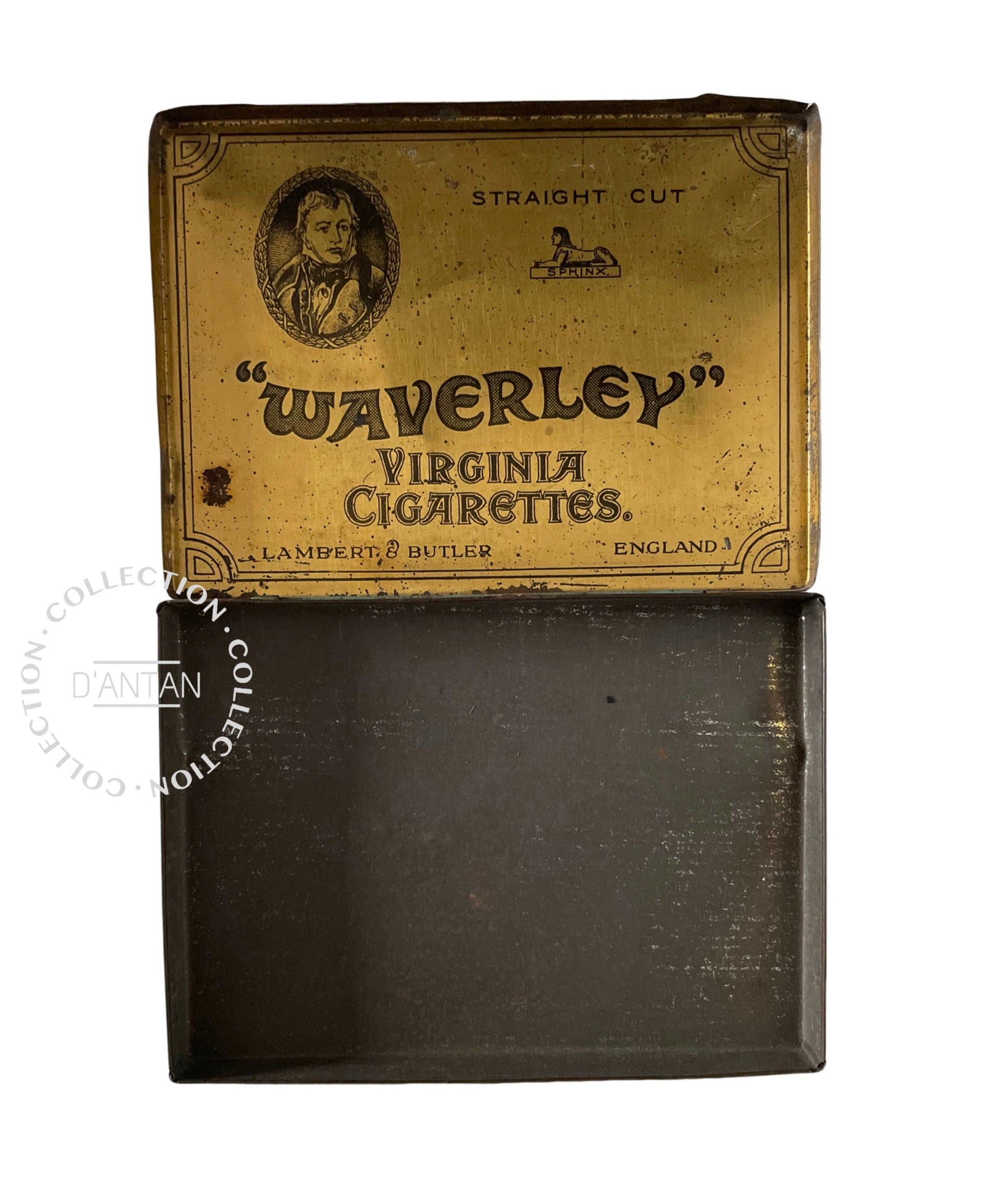 Boîte en Tôle Ancienne Vintage Waverley Virginia Cigarettes