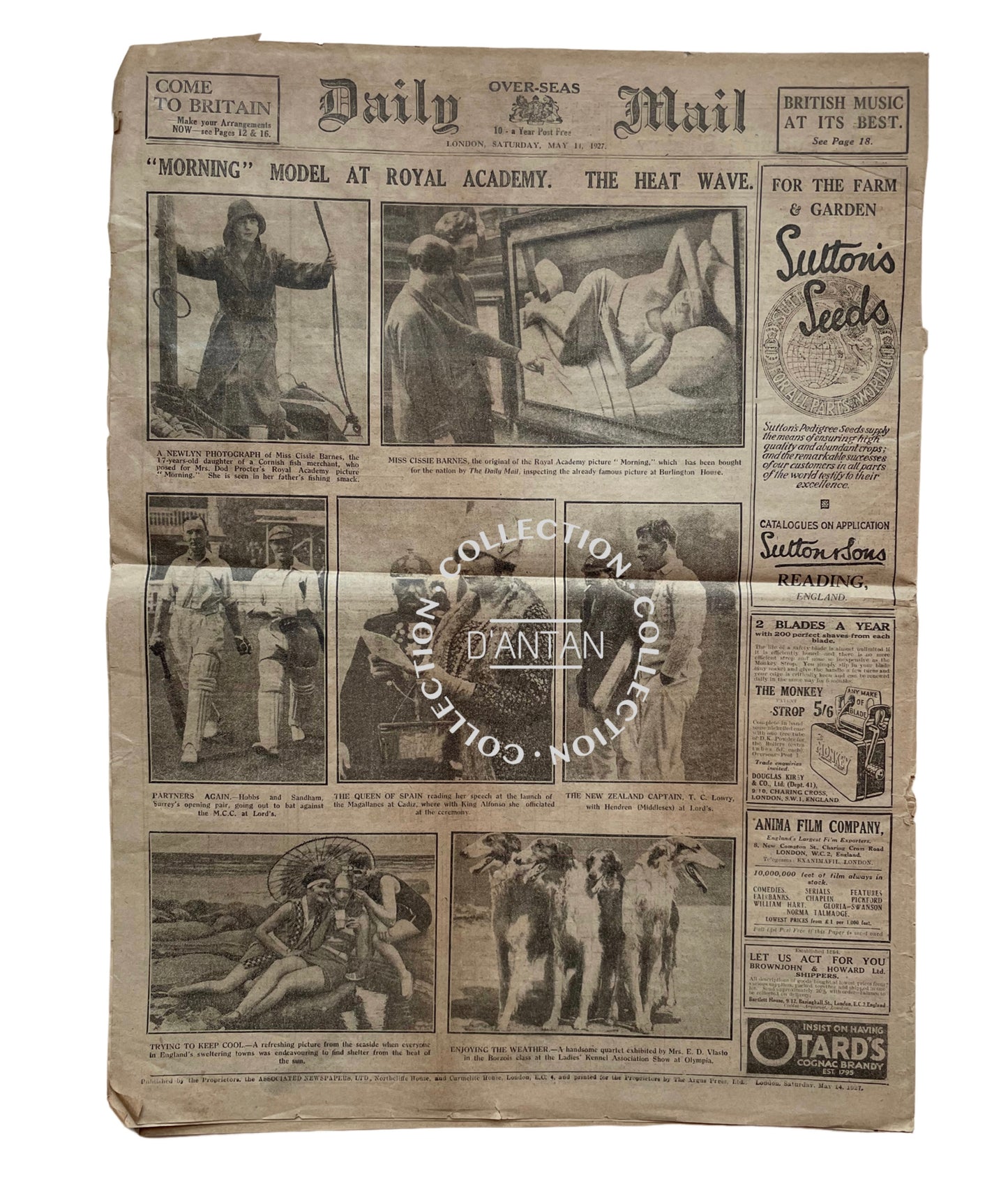 Journal Daily Mail Londre daté 14 Mai 1927 Original