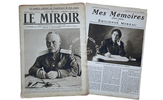 Revue Le Miroir N.107 12 Décembre 1915 + son Supplément Originale