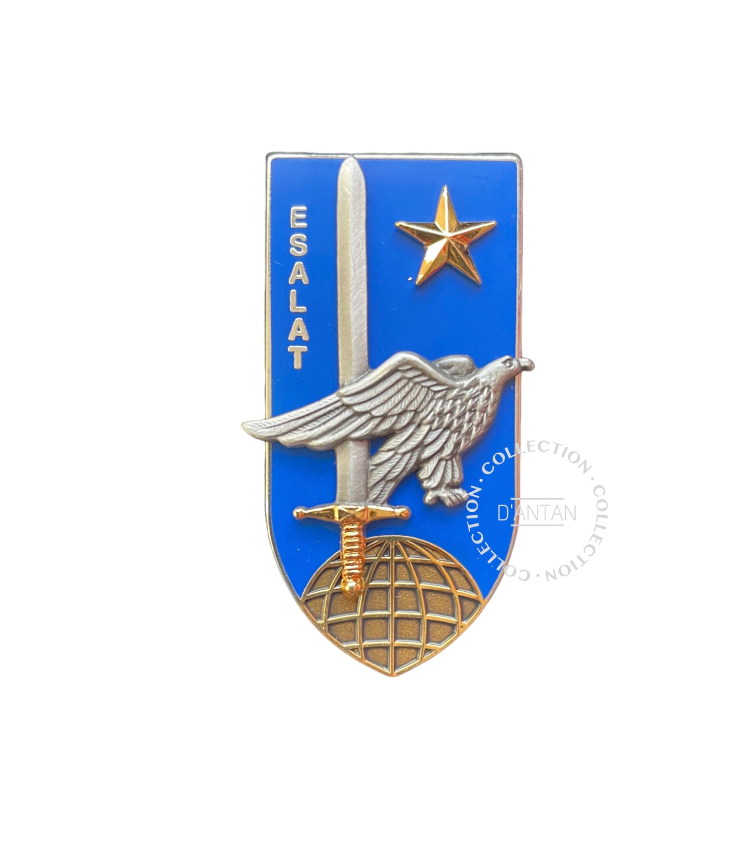 Insigne/Badge/Pucelle Militaire Français ESALAT École de Spécialisation de l’Aviation Légère de l’Armée de Terre Arthus Bertrand Édition Atlas.