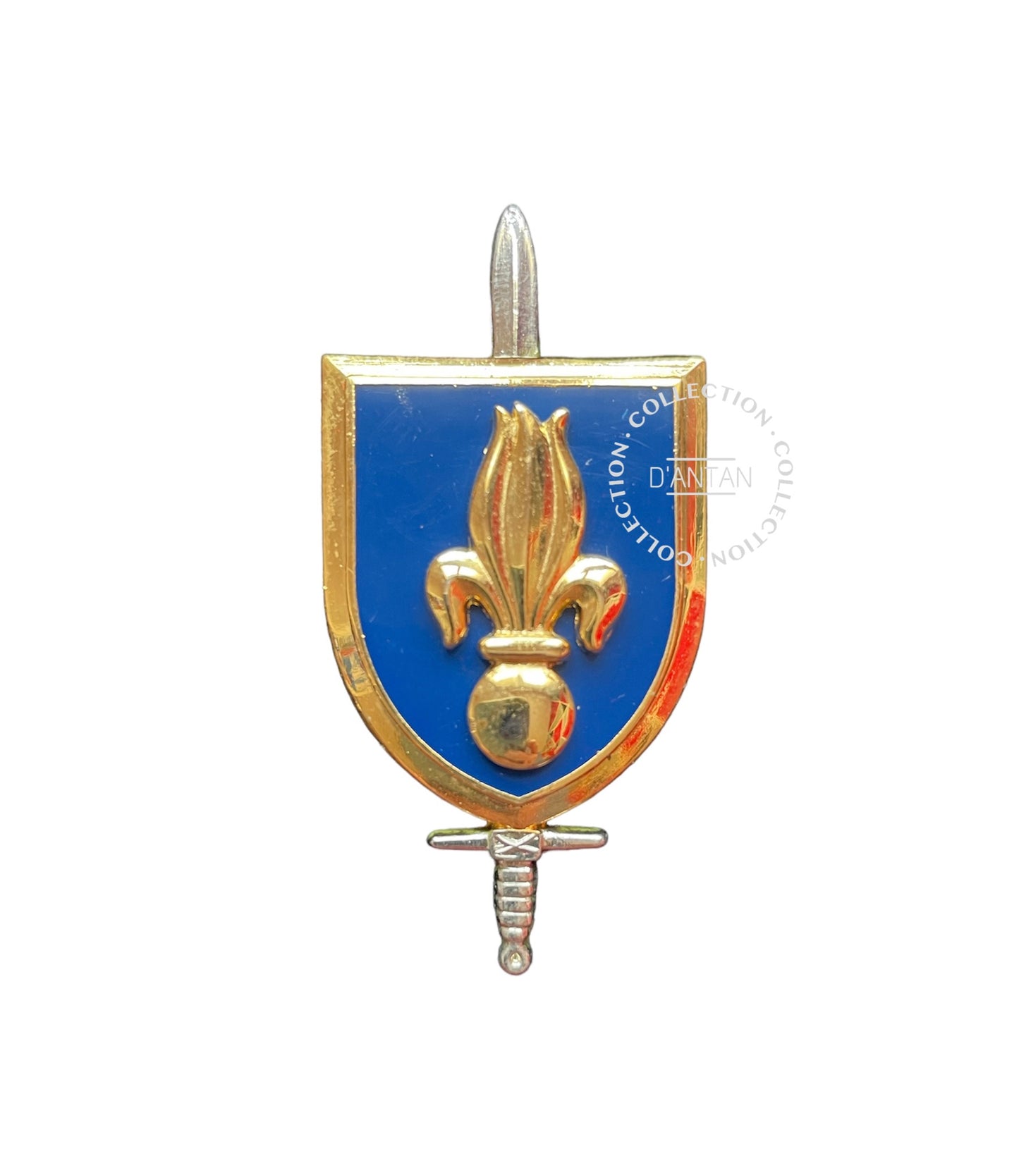 Insigne/Badge/Pucelle Militaire Français EAI École d’Application d’Infanterie de Montpellier Arthus Bertrand Édition Atlas.