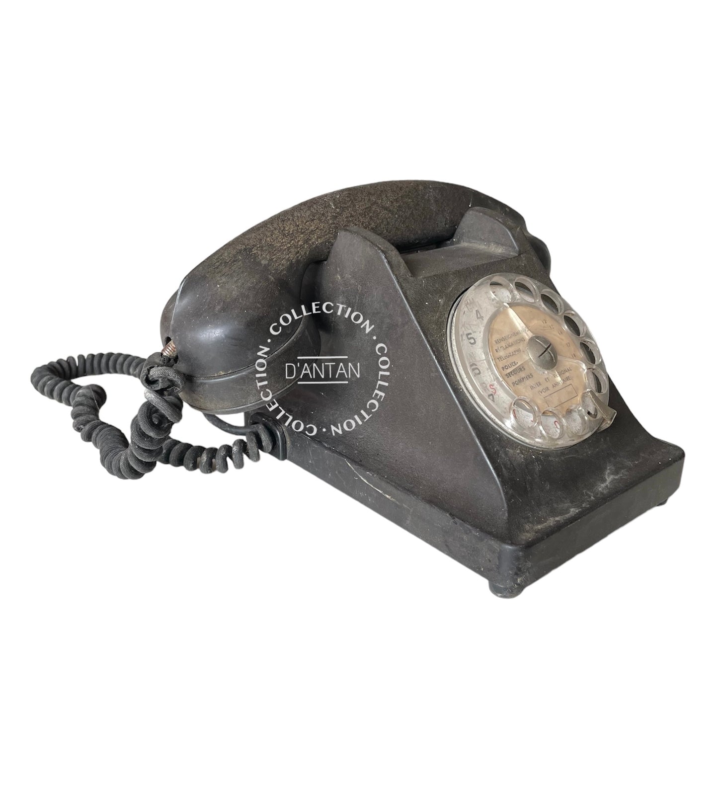 Téléphone Vintage Bakélite Noir Ericsson 4211A Année 50