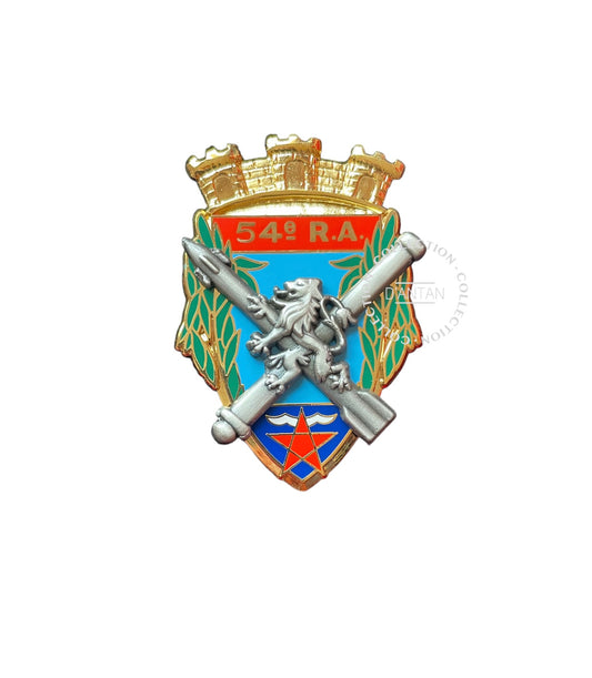 Insigne/Badge/Pucelle Militaire Français 54 ème RA Régiment d’Artillerie Arthus Bertrand Édition Atlas.