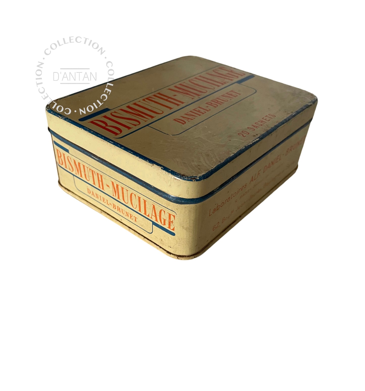 Old Vintage Tin Box Bismuth-Mucilage Daniel Brunet