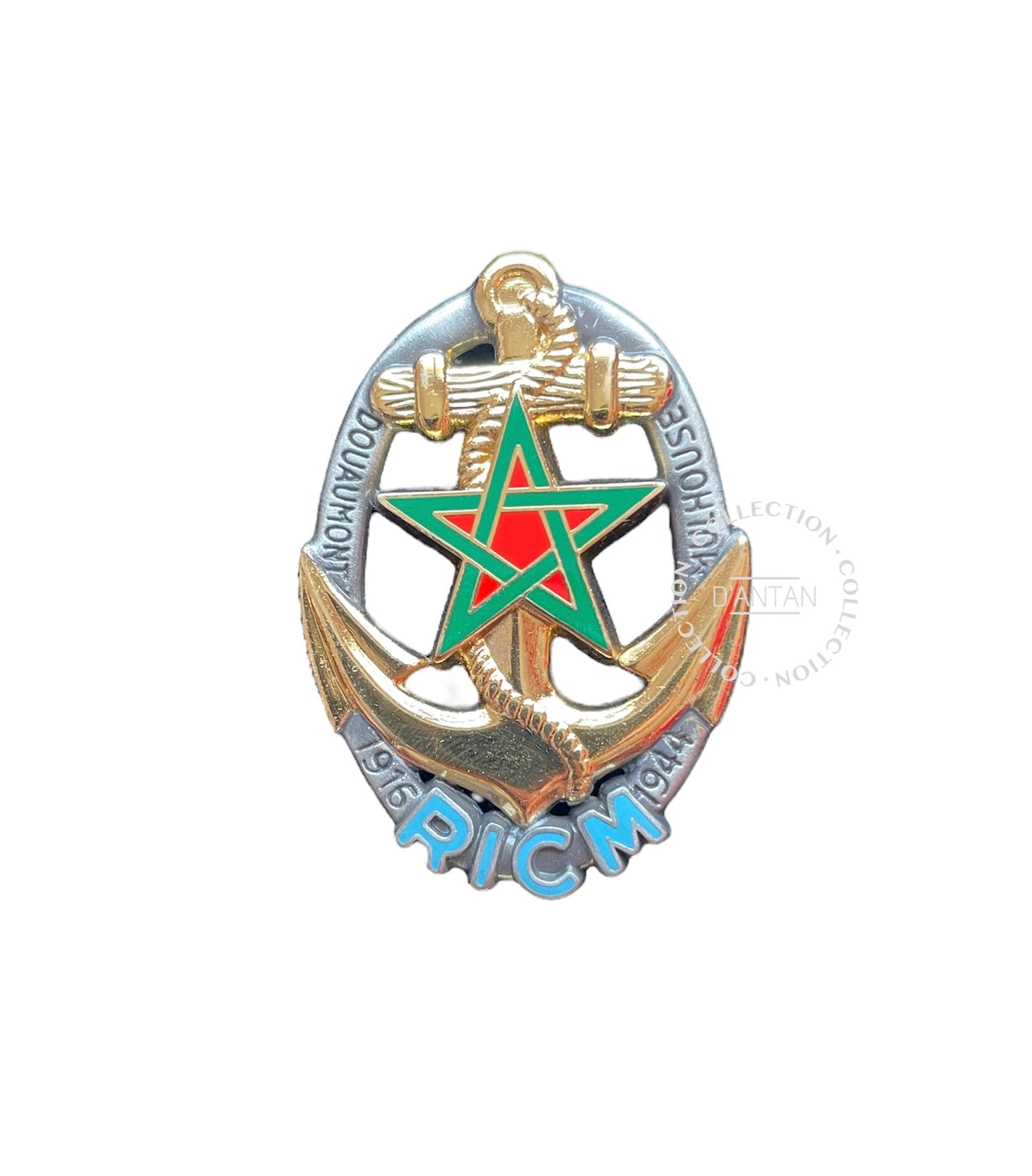 Insigne/Badge/Pucelle Militaire Français RICM Régiment d’Infanterie Chars de Marine « 1916 - 1944 » Arthus Bertrand Édition Atlas.