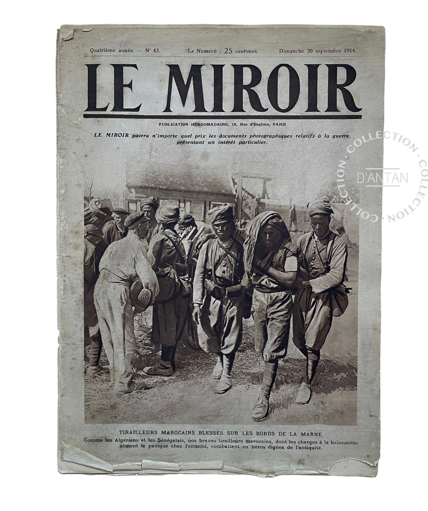 Revue Le Miroir N.43 20 Septembre 1914 Originale