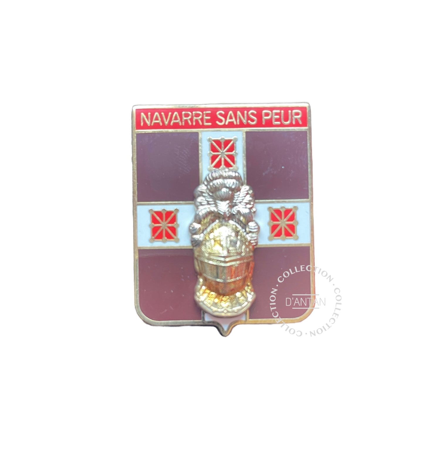 Insigne/Badge/Pucelle Militaire Français 5 ème RI Régiment d’Infanterie « Navarre sans Peur » Arthus Bertrand Édition Atlas.