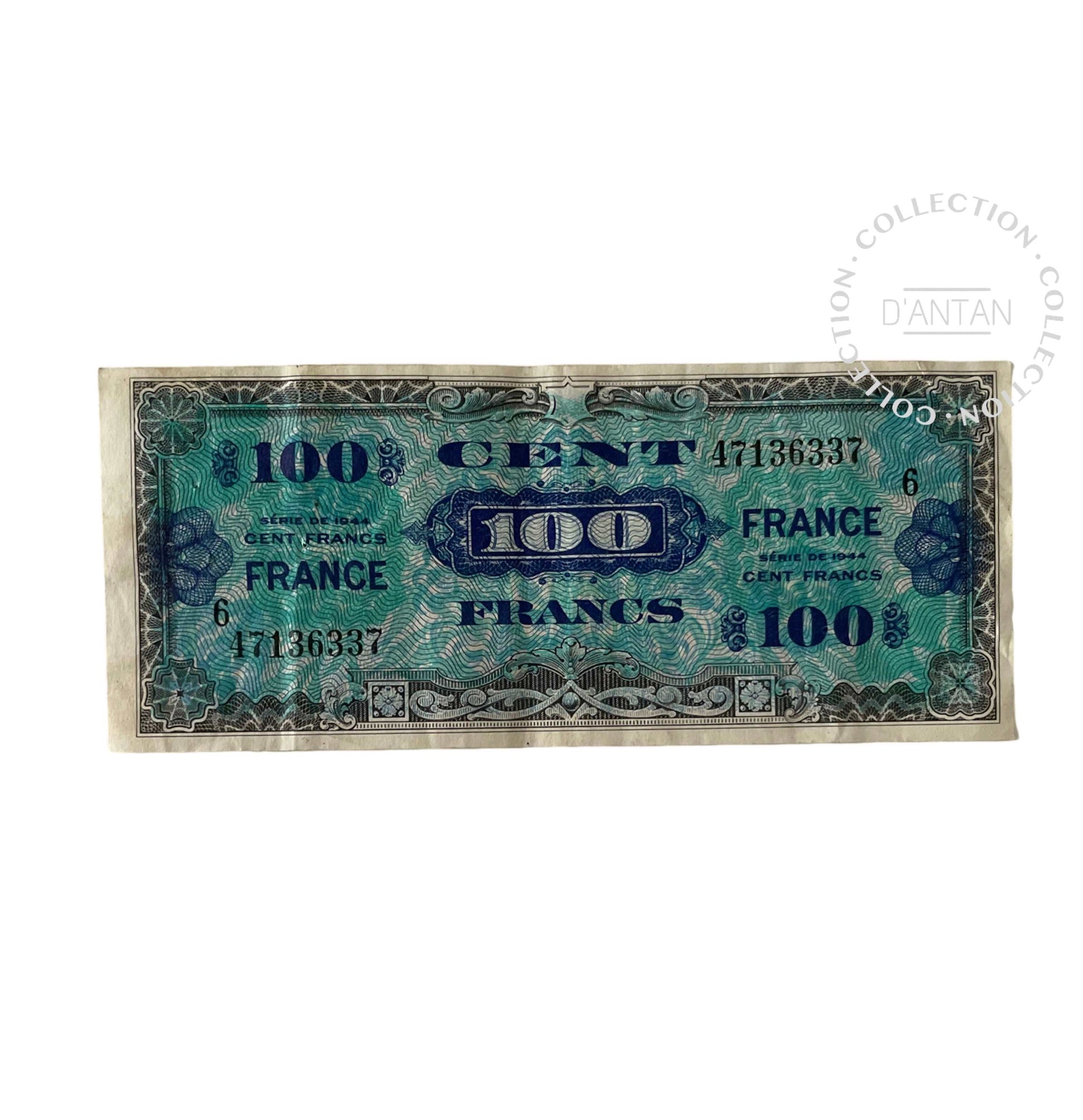 Billet 100 Francs Libération Série 6 de 1944 WW2 Originale