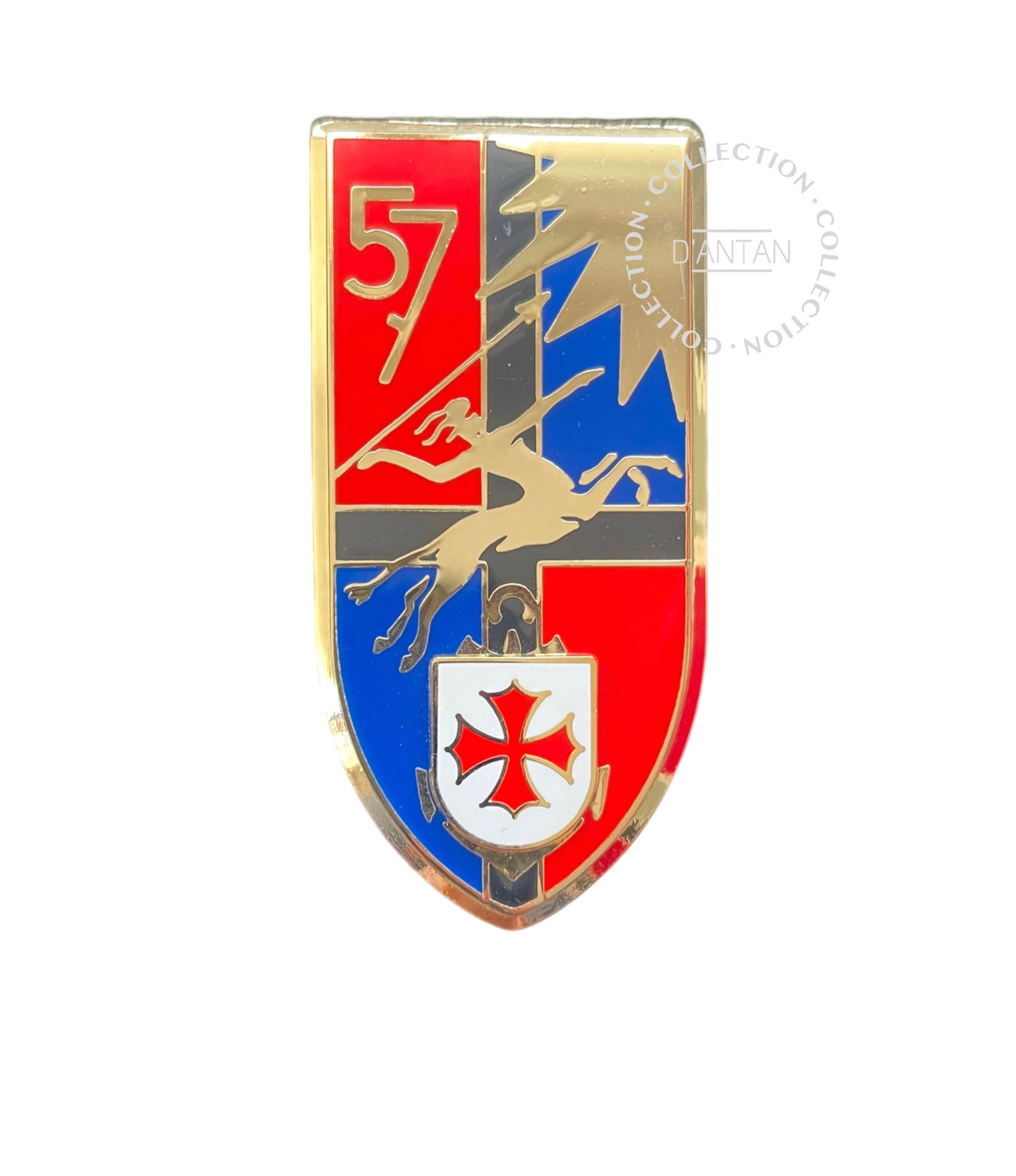 Insigne/Badge/Pucelle Militaire Français 57 ème RA Régiment d’Artillerie Arthus Bertrand Édition Atlas.