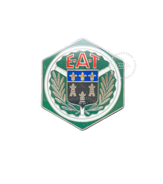 Insigne/Badge/Pucelle Militaire Français EAT École d’Application du Train Arthus Bertrand Édition Atlas.