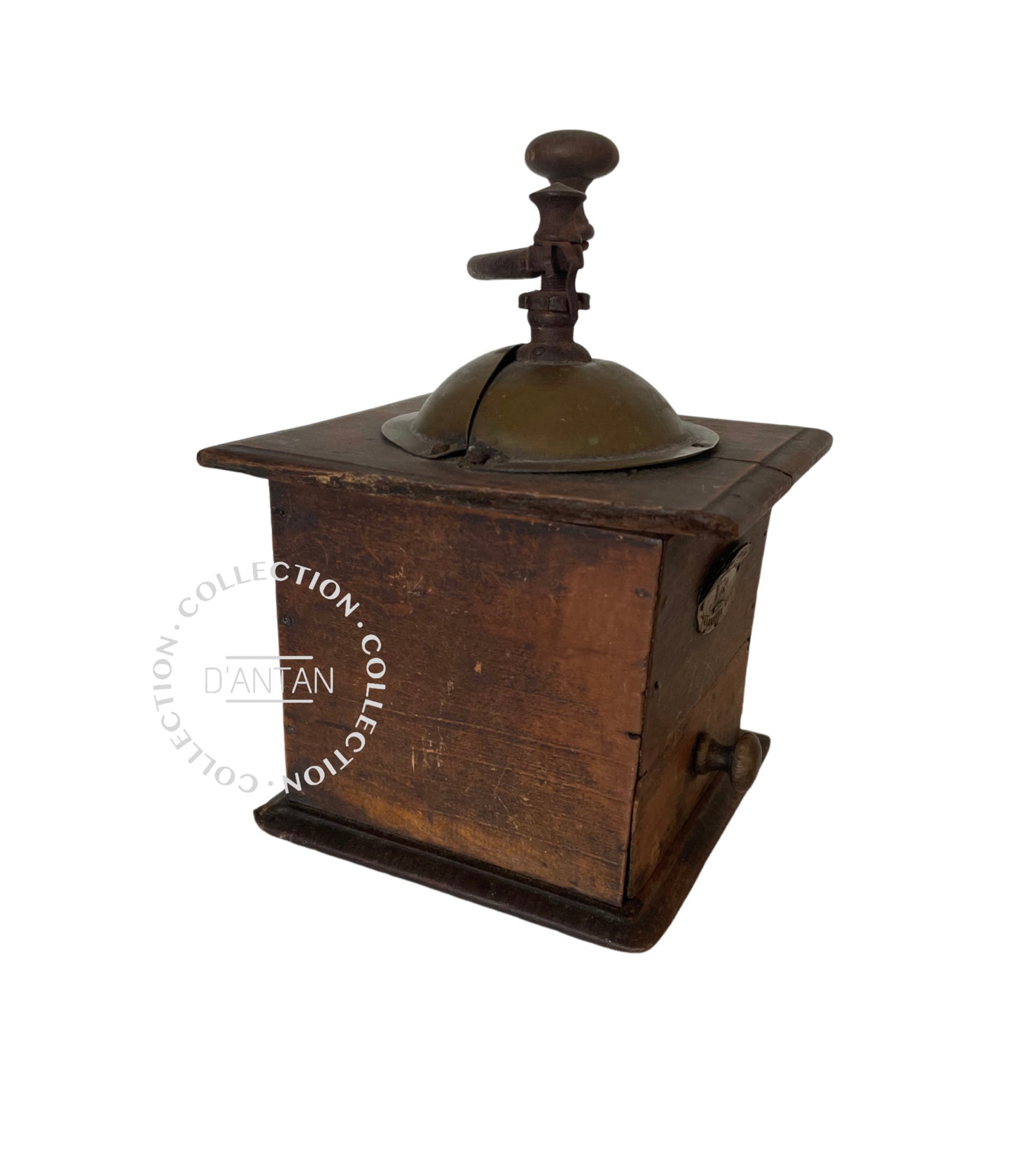 Old Peugeot Coffee Grinder in Vintage Wood