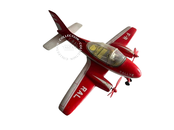 Jouet Ancien Avion en Métal Rallye F-RAL ROUGE Joustra Année 60/70