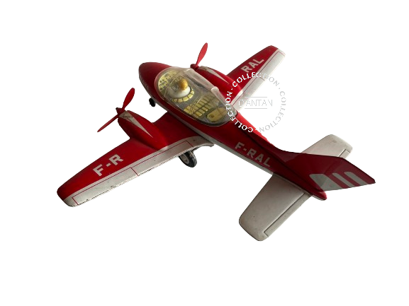 Jouet Ancien Avion en Métal Rallye F-RAL ROUGE Joustra Année 60/70