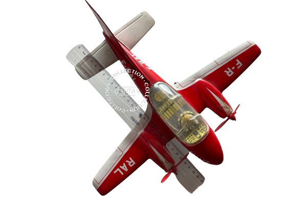 Jouet Ancien Avion en Métal Rallye F-RAL ROUGE Joustra Année 60/70